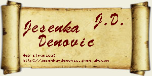 Jesenka Denović vizit kartica